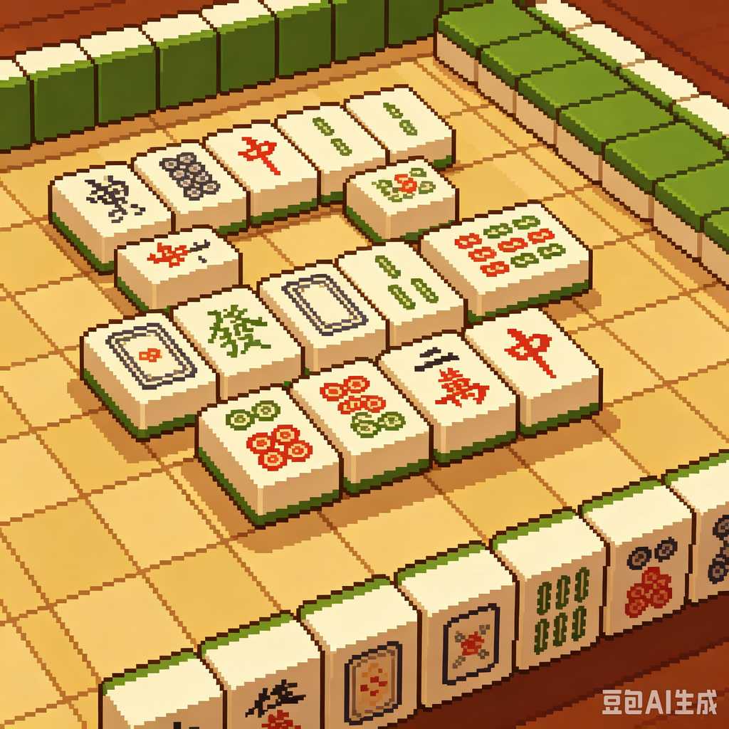 modern color mahjong tiles