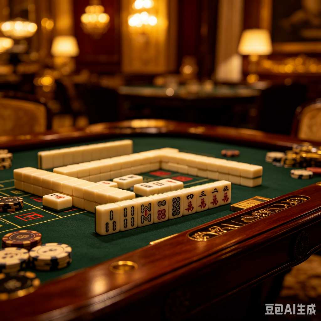carved pattern mahjong set